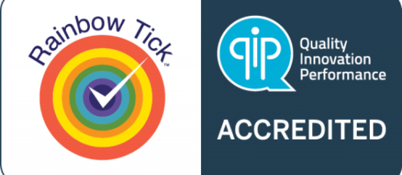 QIP Rainbow Tick logo