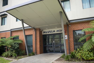 front entrance of building 'Ngulla Mia'
