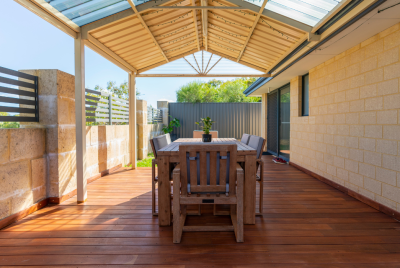 outdoor patio area