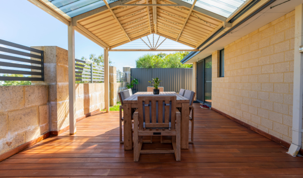 outdoor patio area