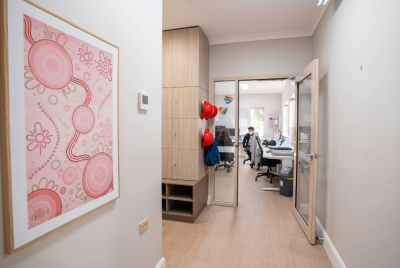 Office entry and hallway